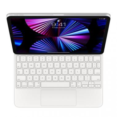Apple Magic Keyboard (US-Layout) für iPad Pro 11 Zoll (1./2./3. Generation) und iPad Air (4. Generation) – Weiß