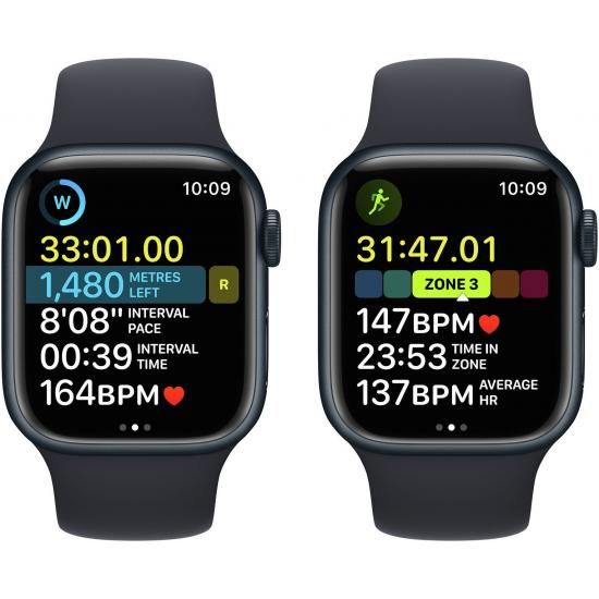 Apple Watch Series 8 41 mm (GPS) Mitternacht Aluminiumgehäuse mit M/L Mitternacht Sportarmband Apple Watch Series 8 41 mm (GPS) Mitternacht Aluminiumgehäuse mit M/L Mitternacht Sportarmband