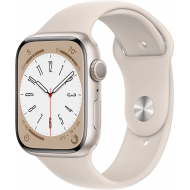 Apple Watch Series 8 45 mm (GPS) Polarstern Aluminiumgehäuse mit S/M Polarstern Sportarmband