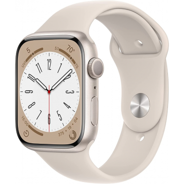 Apple Watch Series 8 45 mm (GPS) Polarstern Aluminiumgehäuse mit S/M Polarstern Sportarmband