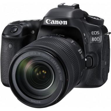 Canon EOS 80D Objektiv-Set – 24,2 MP, Spiegelreflexkamera, 18–135 mm IS USM, Schwarz