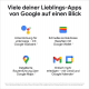 Google Pixel Watch (Wi-Fi, 41 mm) Edelstahlgehäuse in poliertem Silber mit Chalk Sports Active-Armband