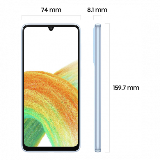 Samsung Galaxy A33 Android Sim Free Smartphone (5G, 6GB + 128GB) - Awesome Blue Samsung Galaxy A33 Android Sim Free Smartphone (5G, 6GB + 128GB) - Awesome Blue