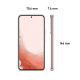 Samsung Galaxy S22 5G (SIM-Free, 8+256GB) Smartphone - Pink Gold