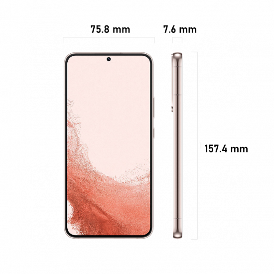 Samsung Galaxy S22+ 5G (SIM-Free, 8+256GB) Smartphone - Pink Gold