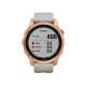 Garmin Fenix 7S Solar Edition (42 mm) – Roségold mit hellem Sandband