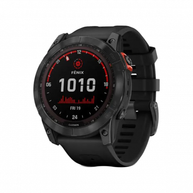 Garmin Fenix 7X Solar Edition (51 mm) – Schiefergrau mit schwarzem Band