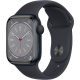 Apple Watch Series 8 41 mm (GPS) Mitternacht Aluminiumgehäuse mit M/L Mitternacht Sportarmband