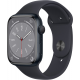 Apple Watch Series 8 45 mm (GPS) Mitternacht Aluminiumgehäuse mit S/M Mitternacht Sportarmband