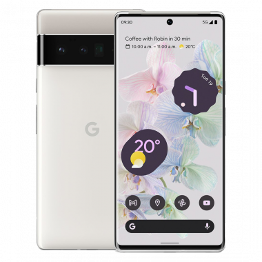 Google Pixel 6 Pro 5G Smartphone (12GB+128GB, Dual-SIM) – Cloudy White