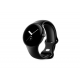 Google Pixel Watch (Wi-Fi, 41 mm) mattschwarzes Edelstahlgehäuse mit Obsidian Sports Active-Armband